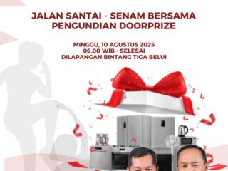 Semarak HUT ke-80 Ikatan Pemuda Pelajar Belui, Meriahkan dengan Jalan Santai, Senam Bersama, dan Doorprize Menarik